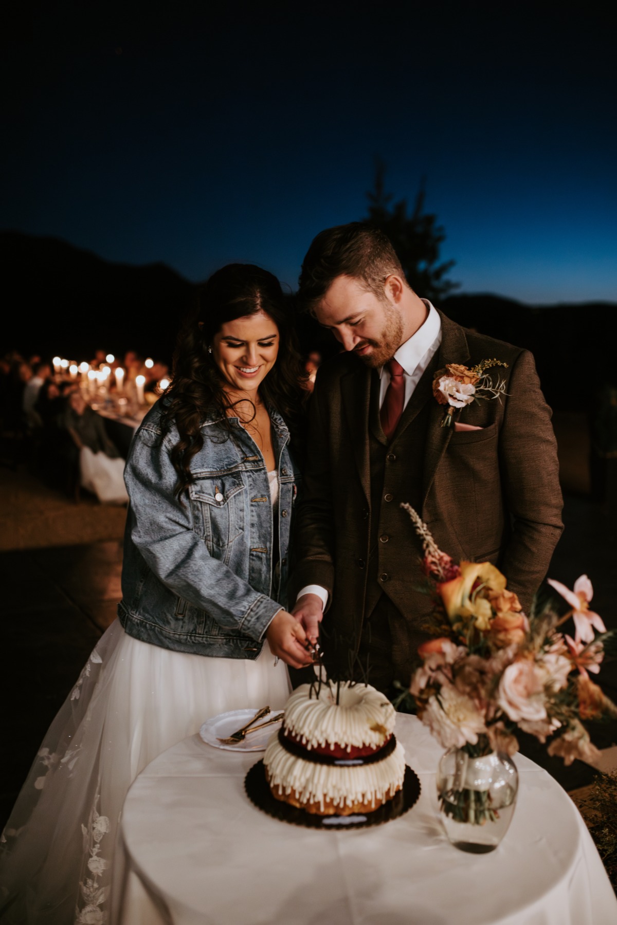 custom bride jean jacket