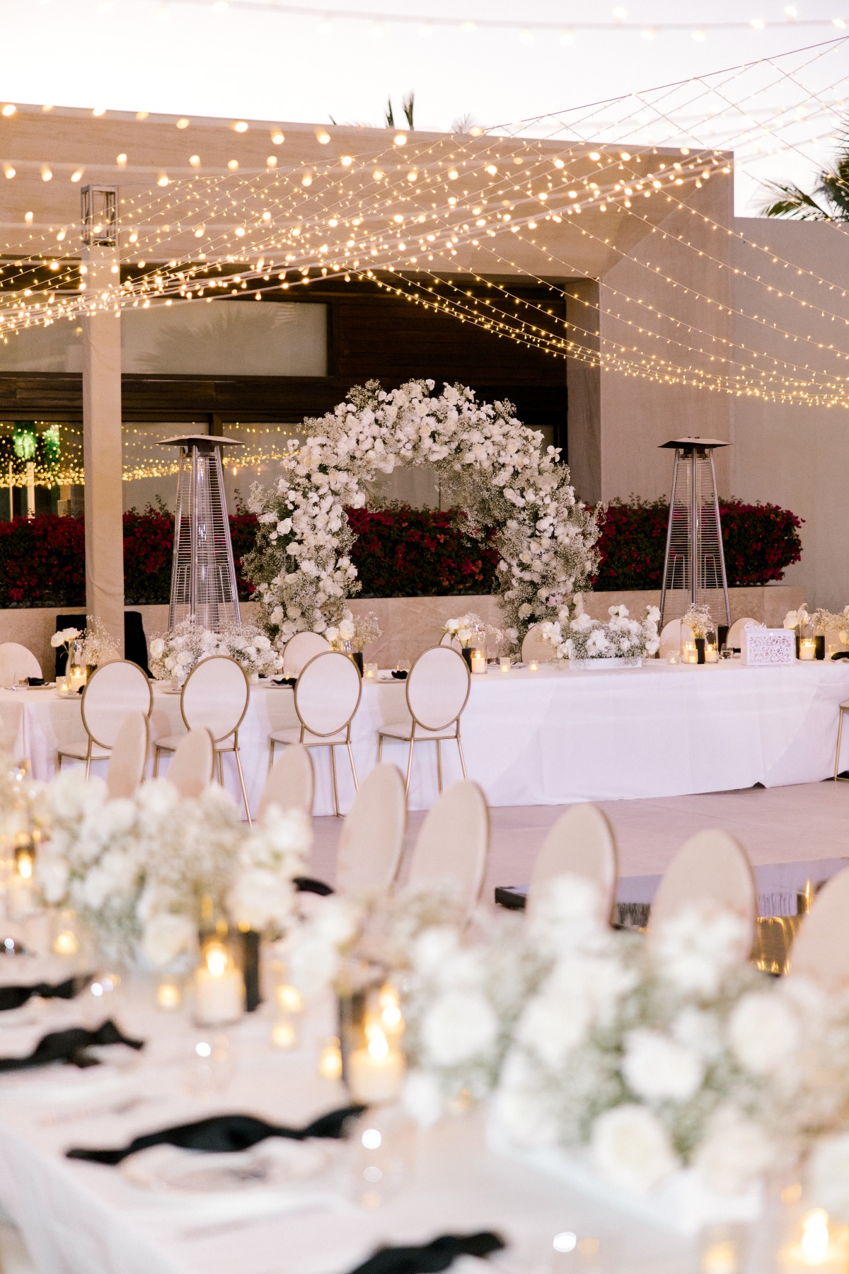 black and white wedding reception ideas