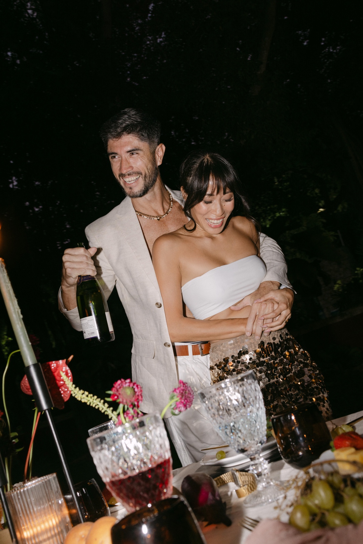 gold wedding reception dress