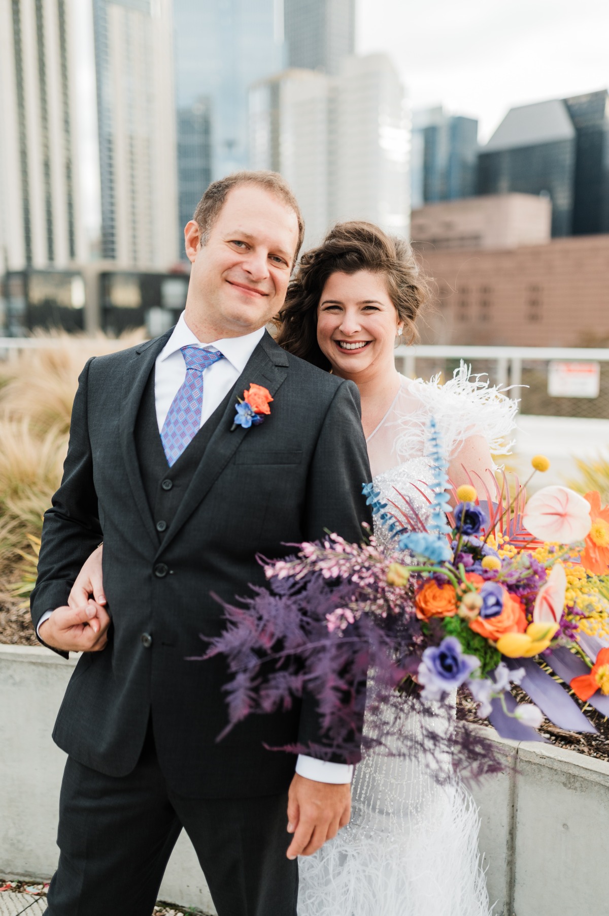 colorful bridal bouquet