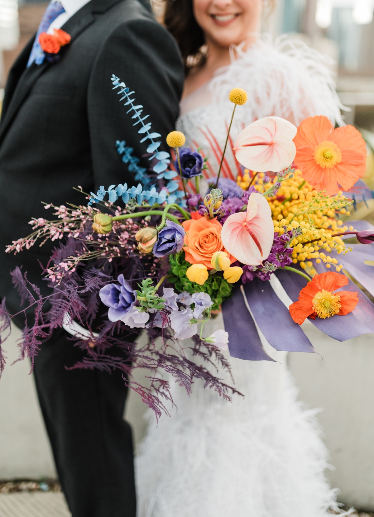 bright wedding bouquet ideas