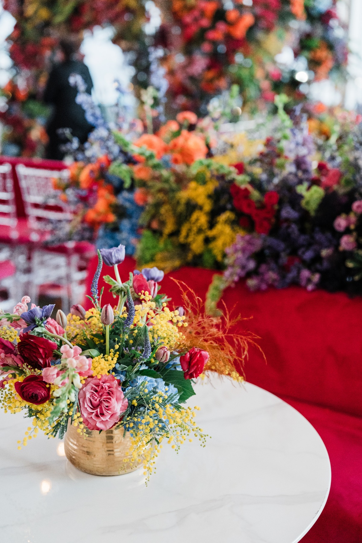rainbow and gold wedding ideas