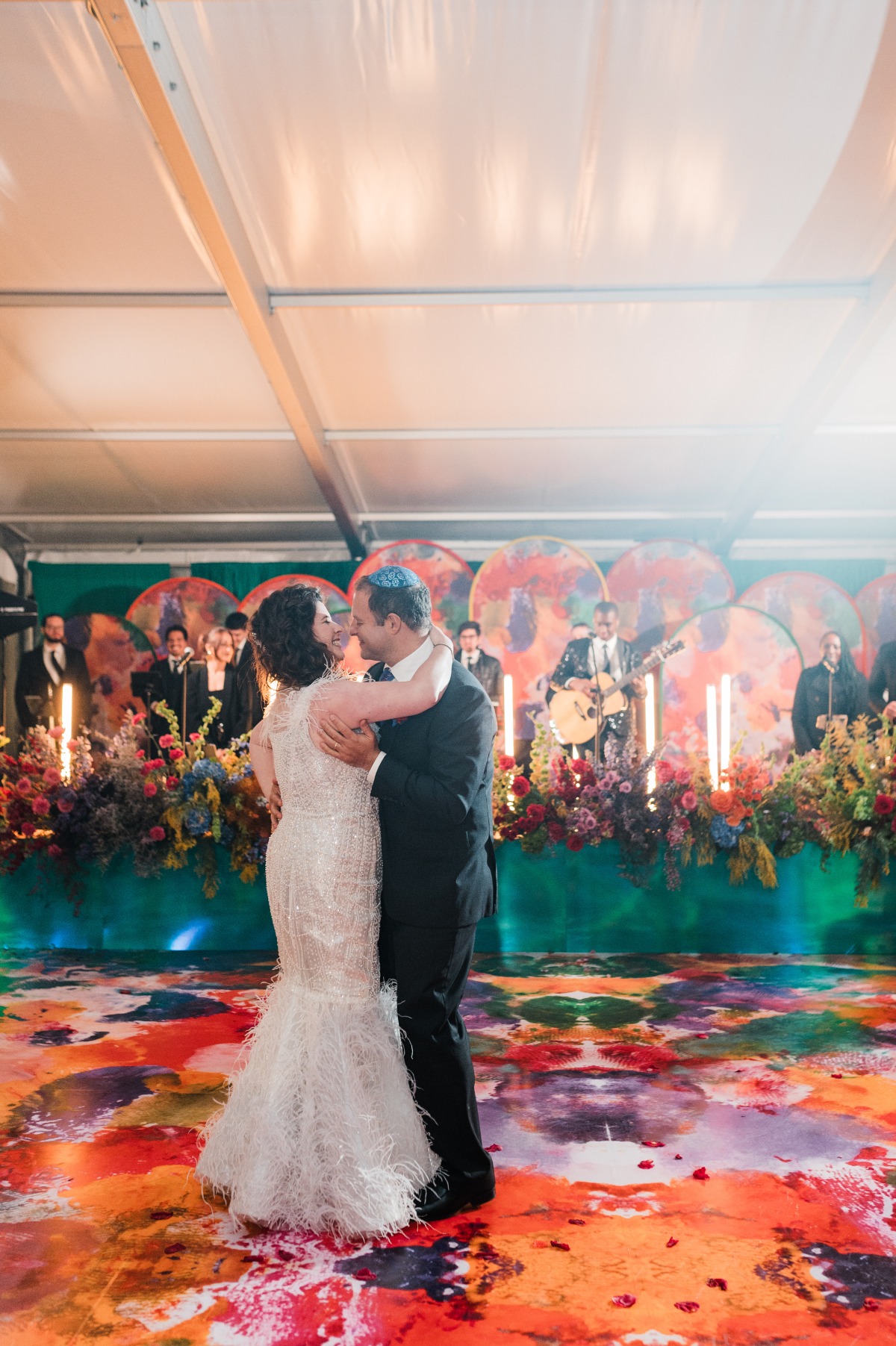 rainbow dance floor for wedding