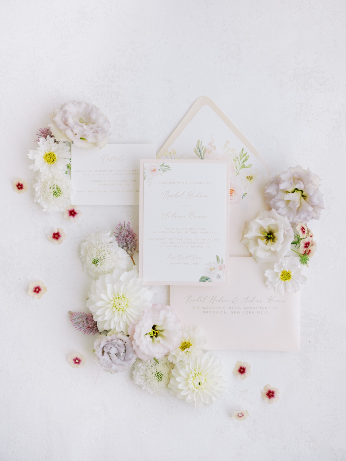 pastel wedding invitations