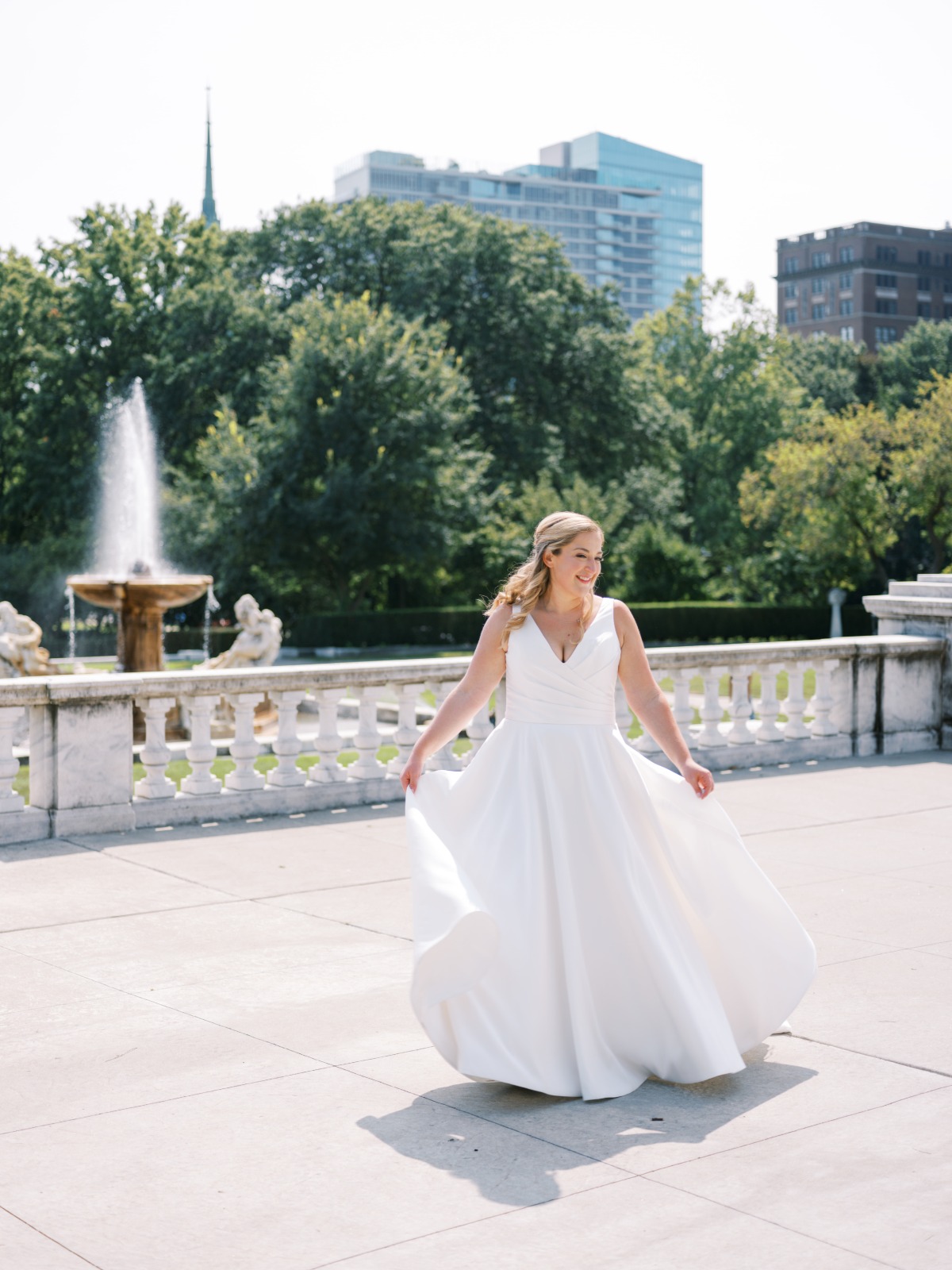wrap wedding dress
