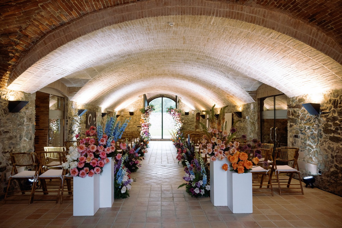 rainbow wedding ceremony design