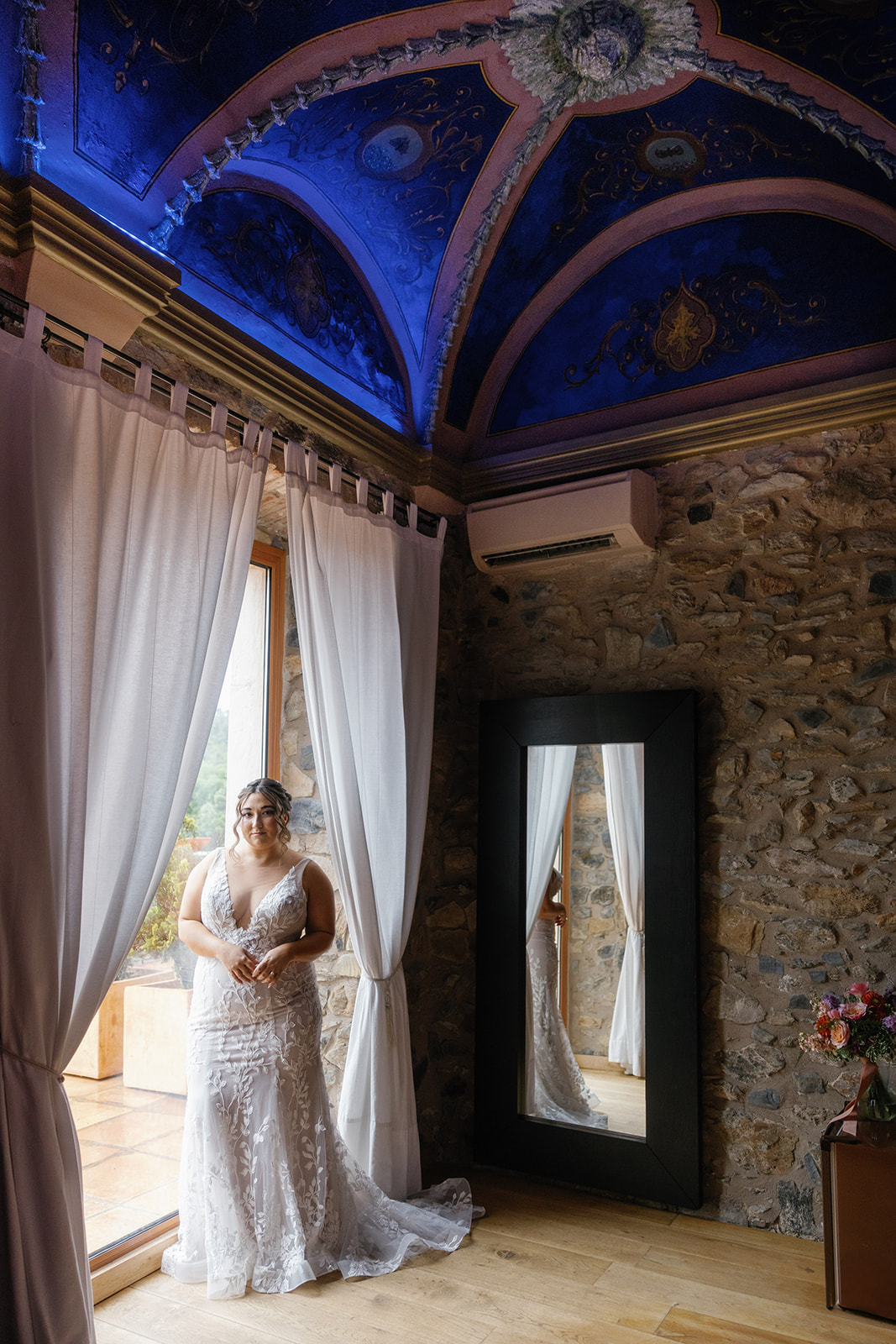 lace applique wedding dress