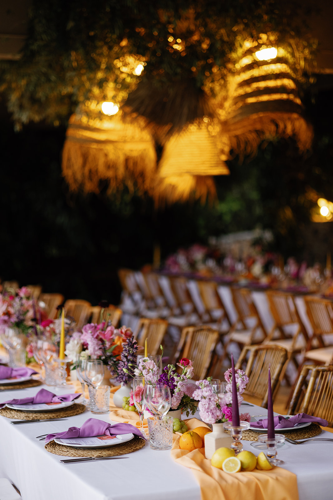 citrus-inspired wedding reception