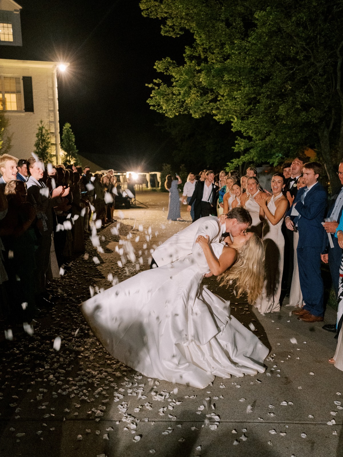 petal toss exit for wedding