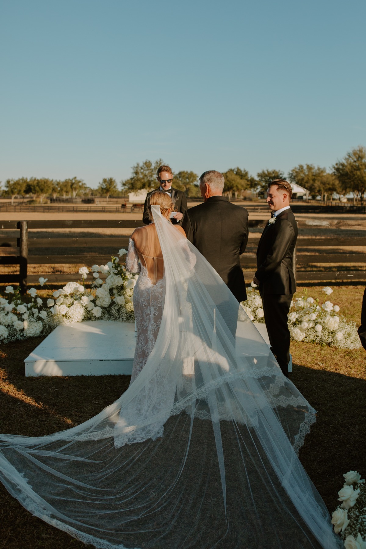black tie farm wedding