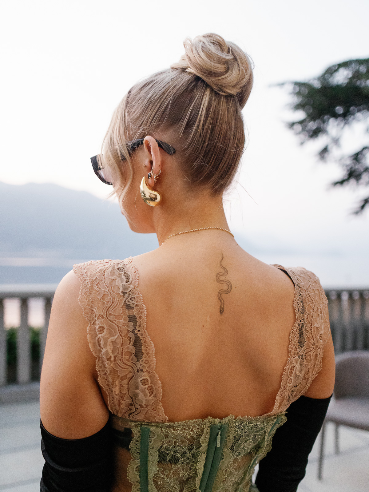 chic updo for bride