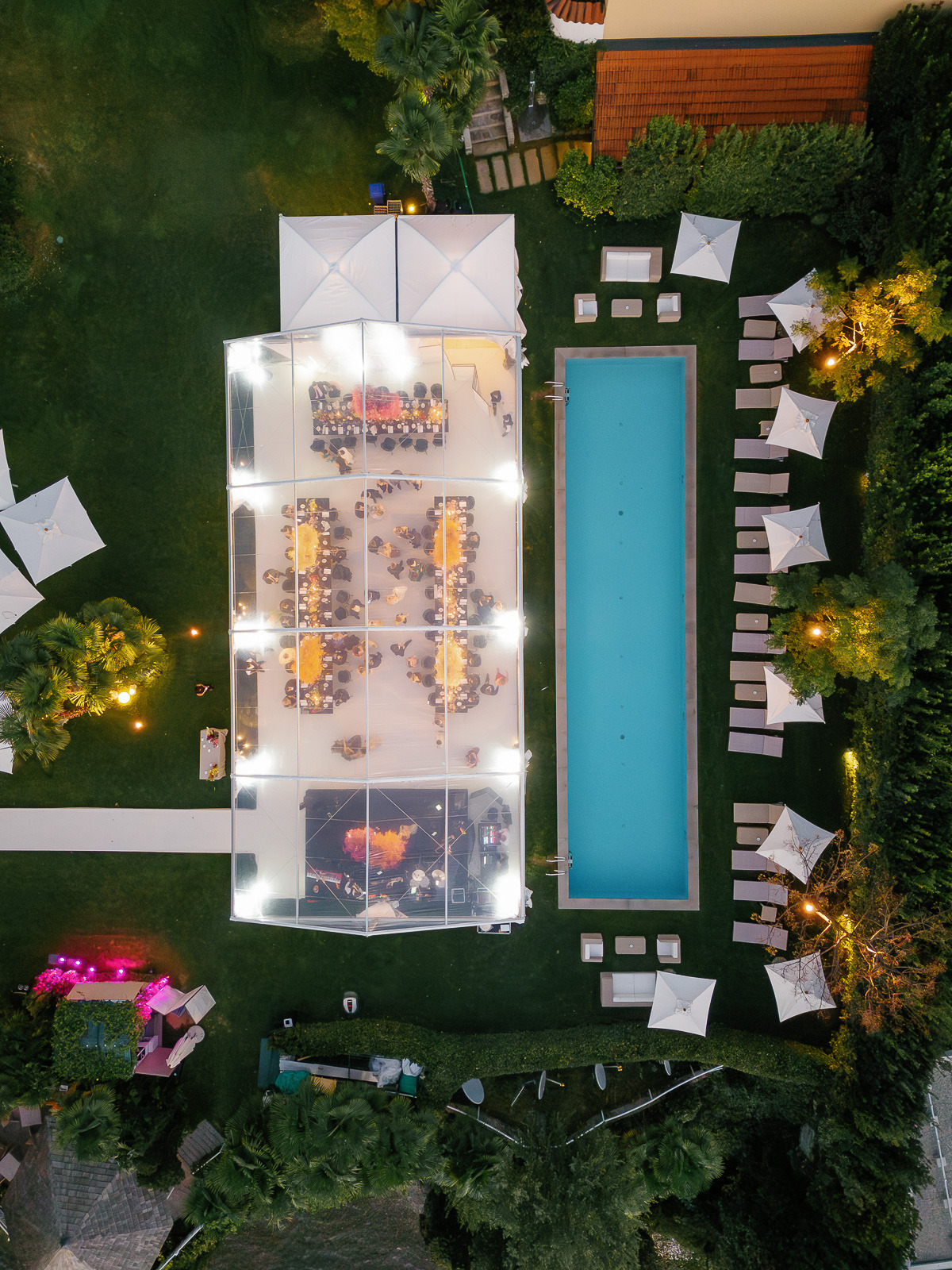 clear tent wedding
