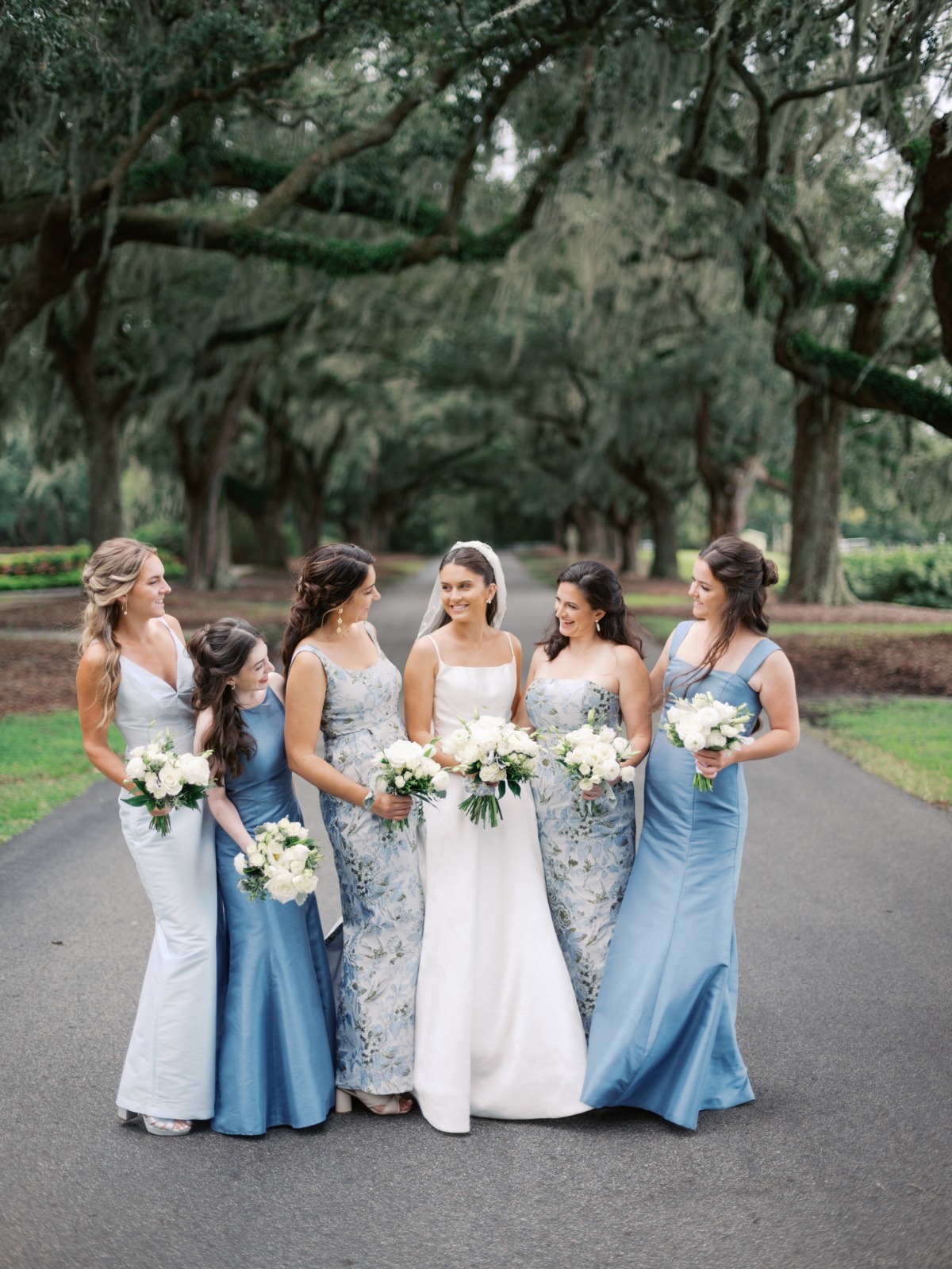 blue bridesmaid dresses