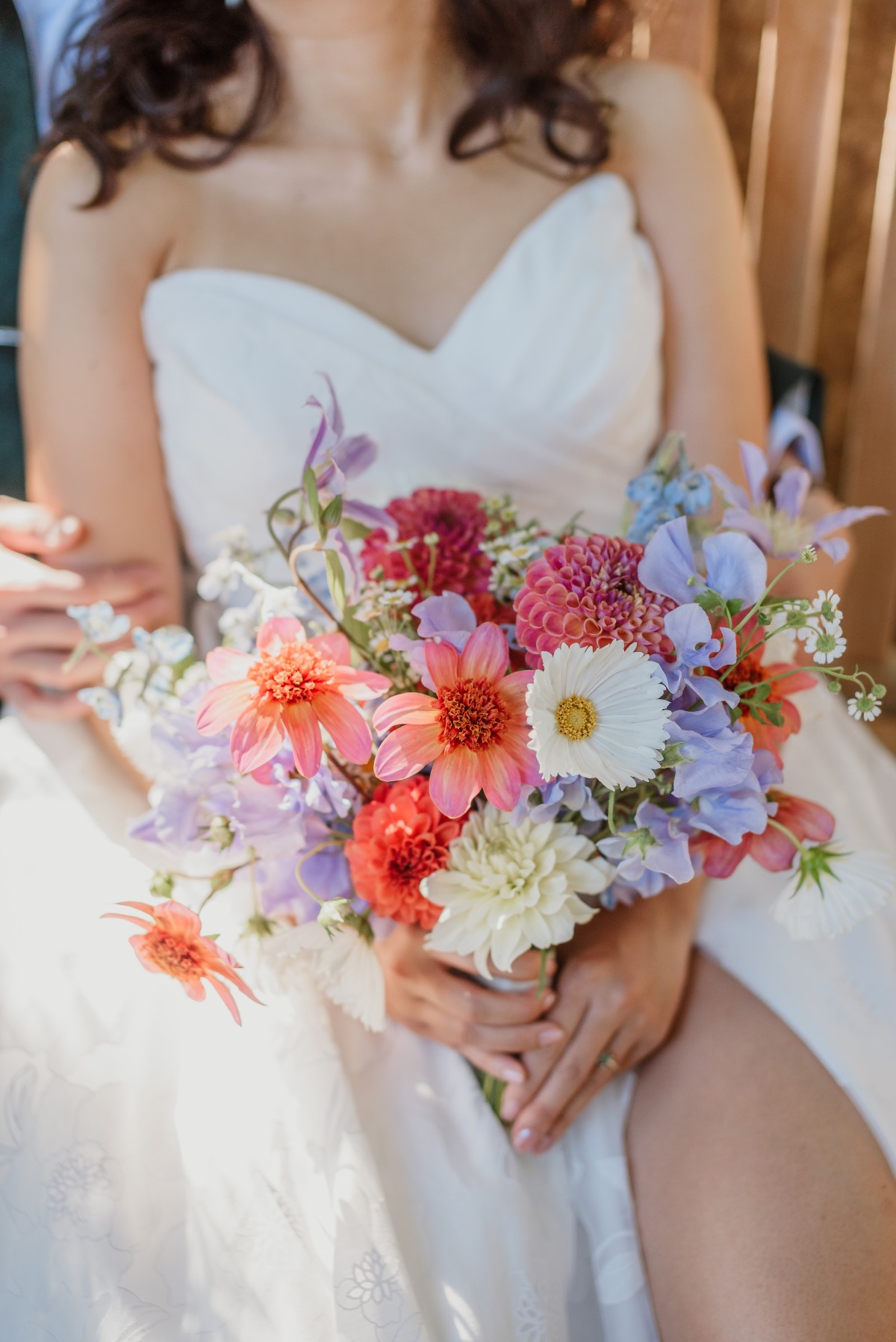 colorful bridal bouquet