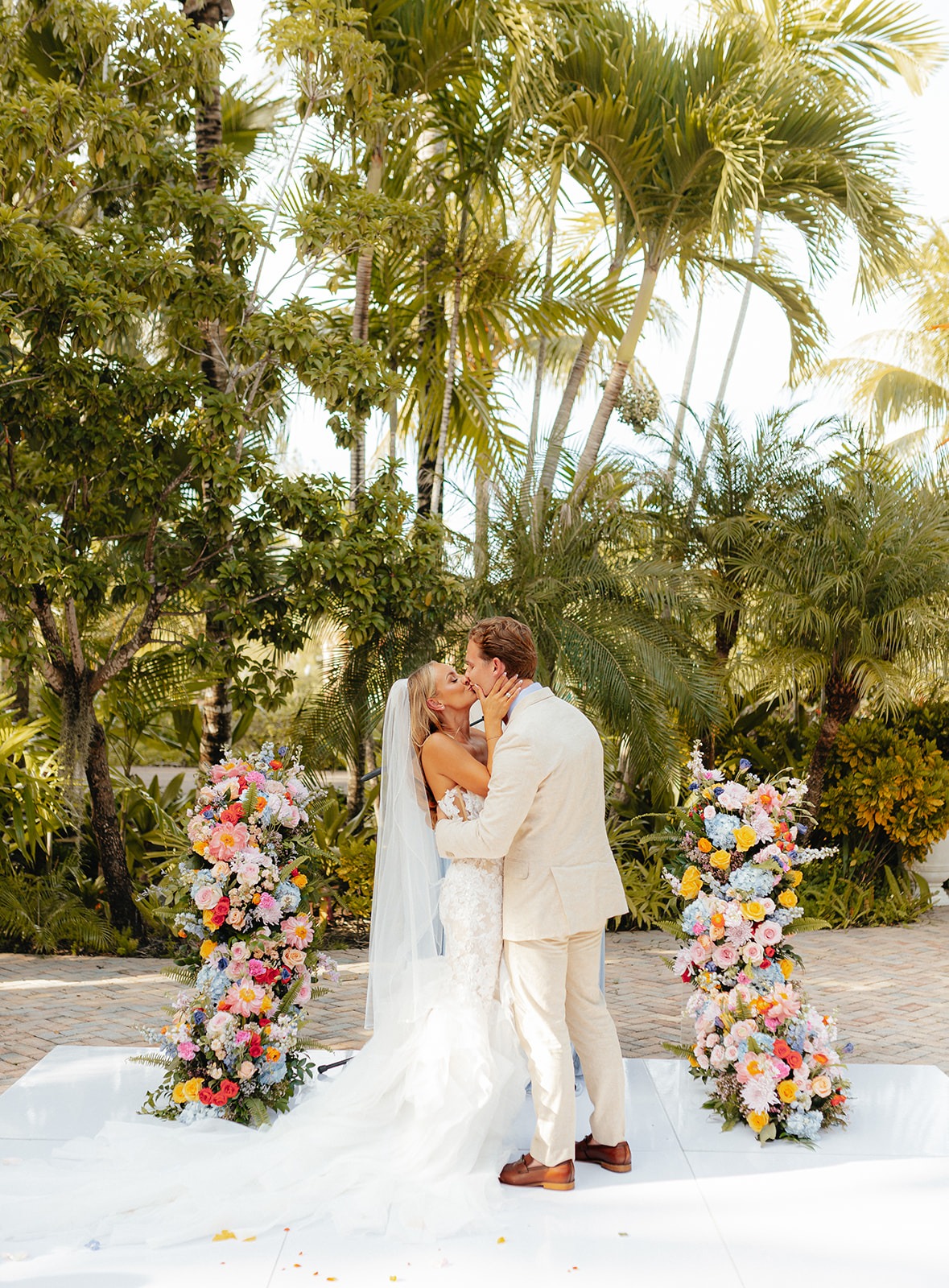 rainbow wedding flowers