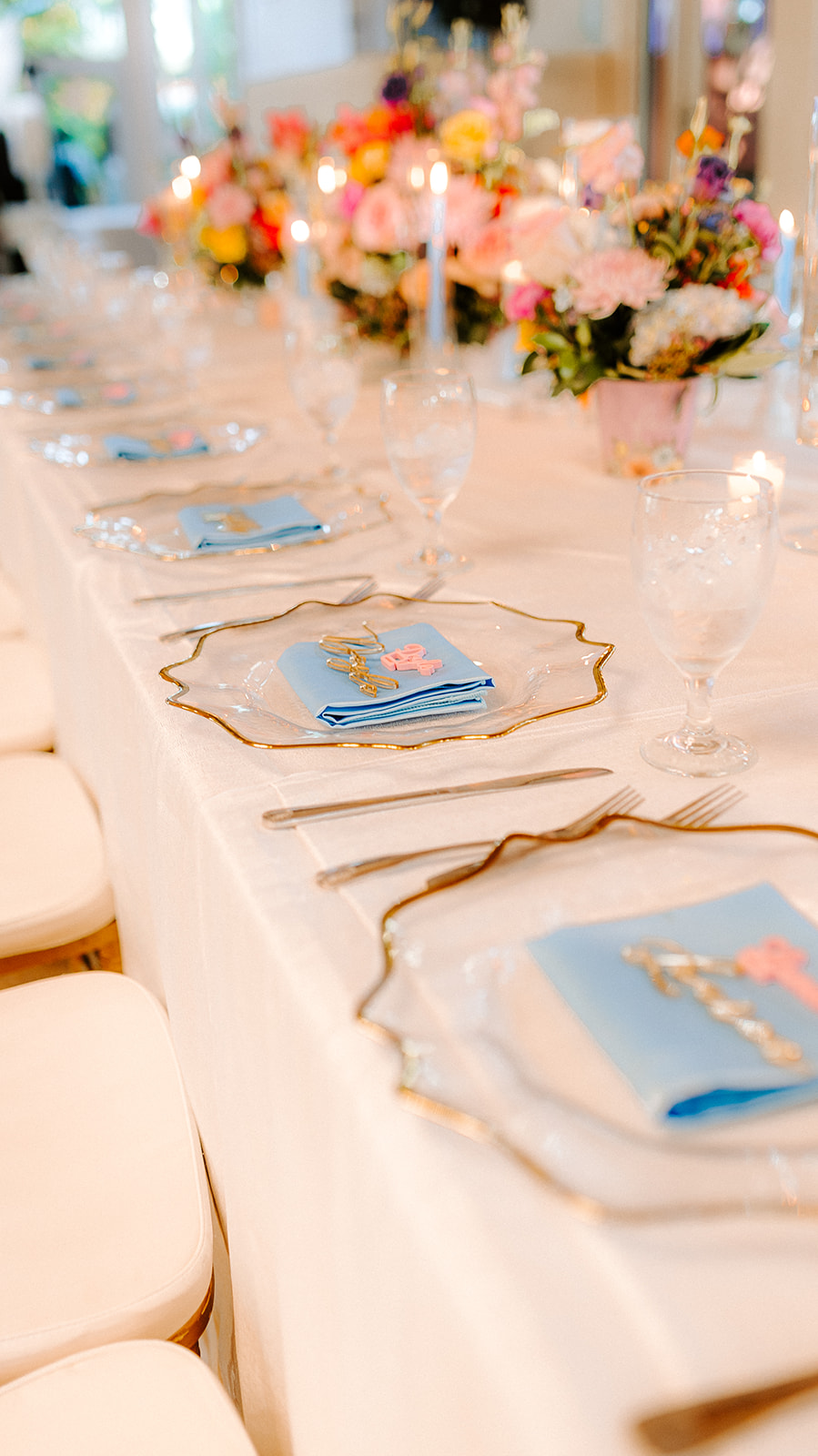 metallic wire place cards for wedding