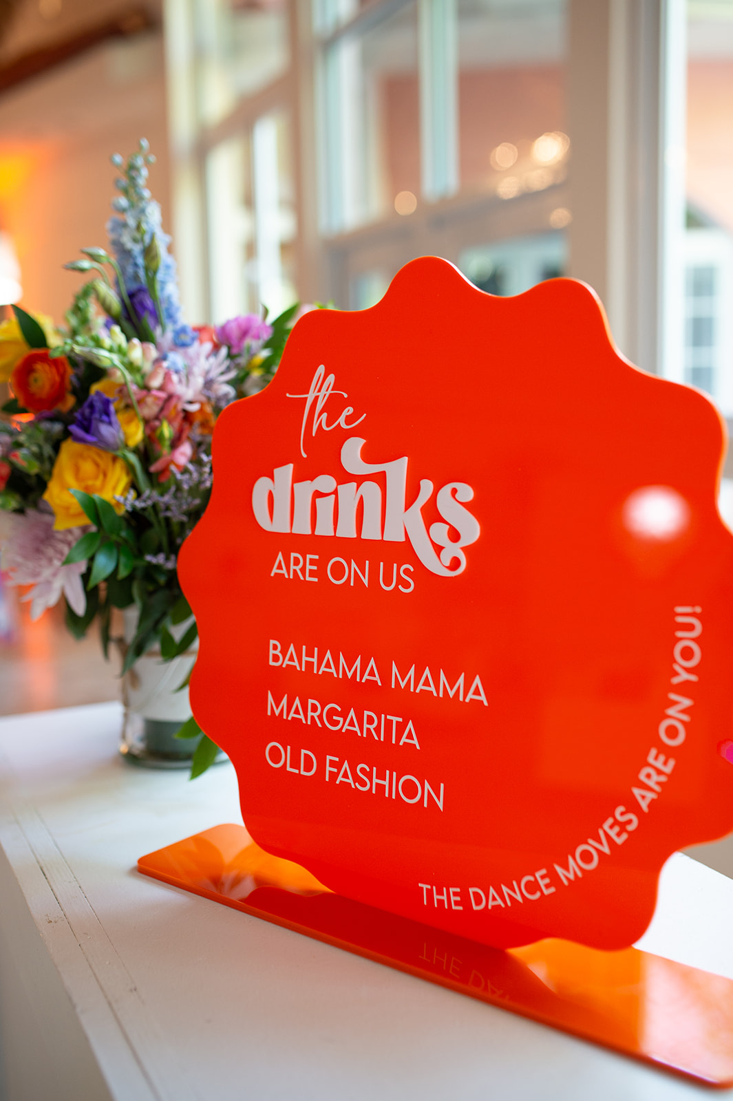 modern wedding bar sign