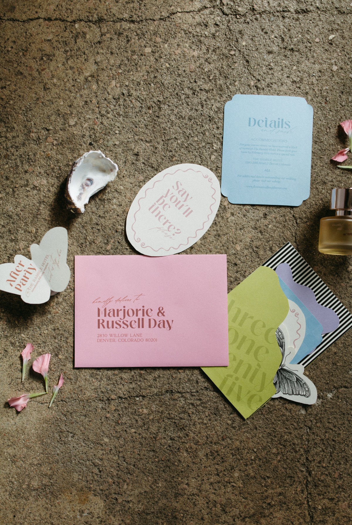 colorful wedding invitations