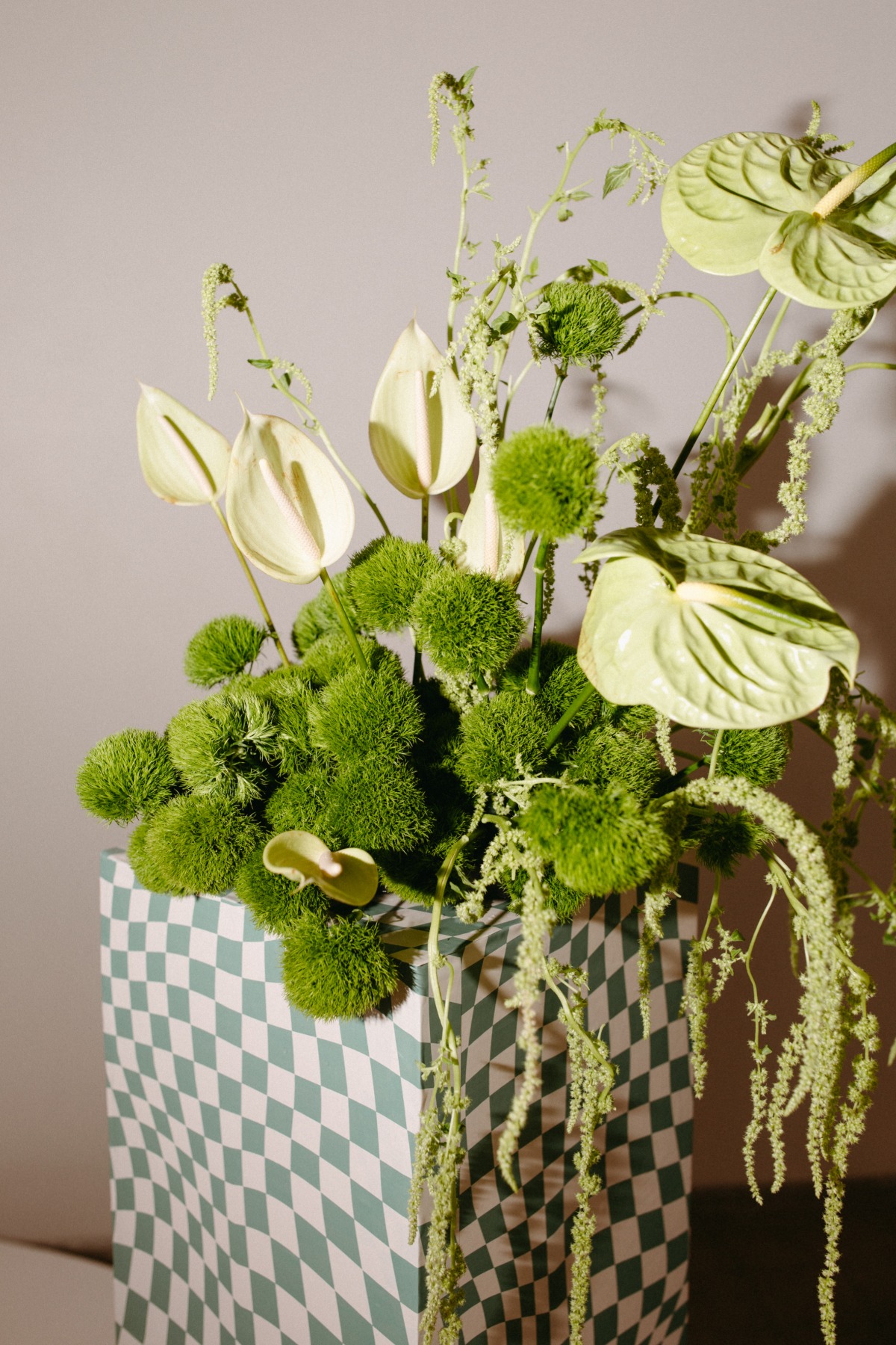 colorful and textured wedding floral arrangements