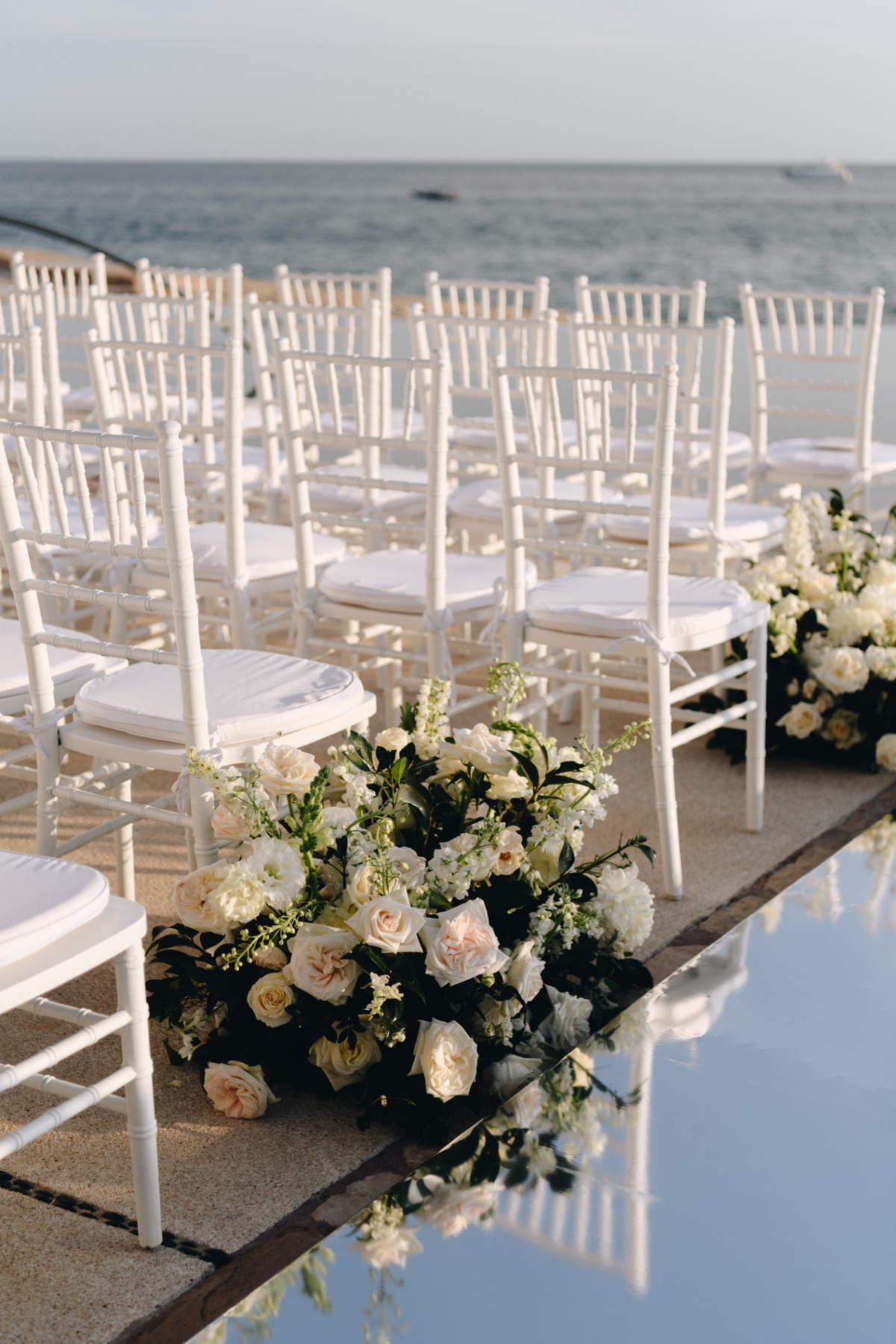 white rose floral arrangements