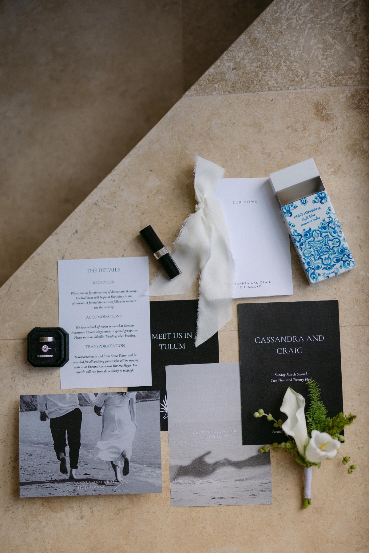 black and white wedding invitations