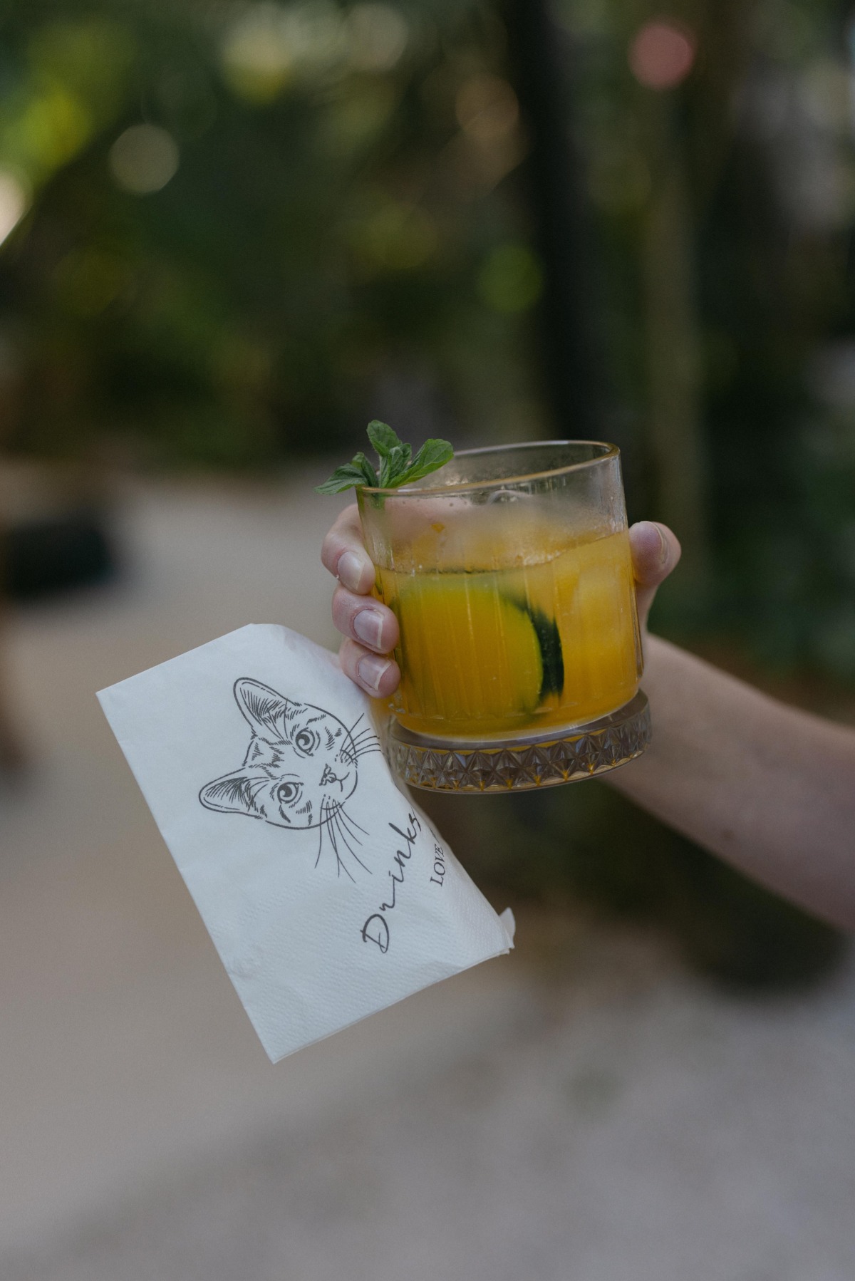 spicy margaritas and custom napkins for wedding