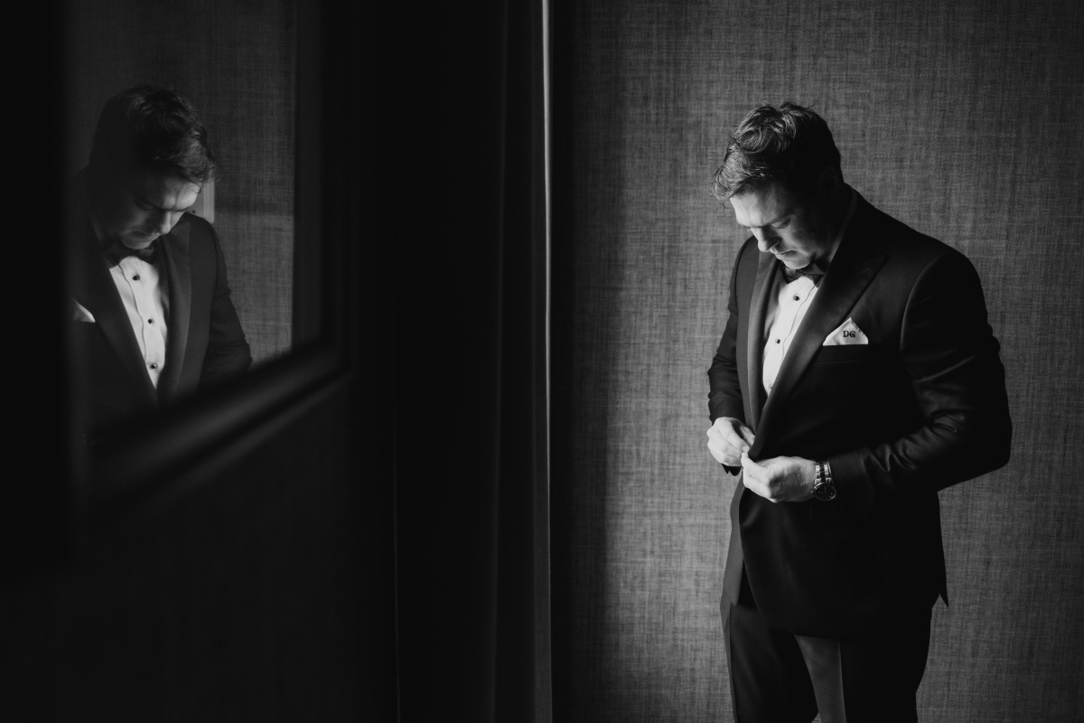 groom getting ready