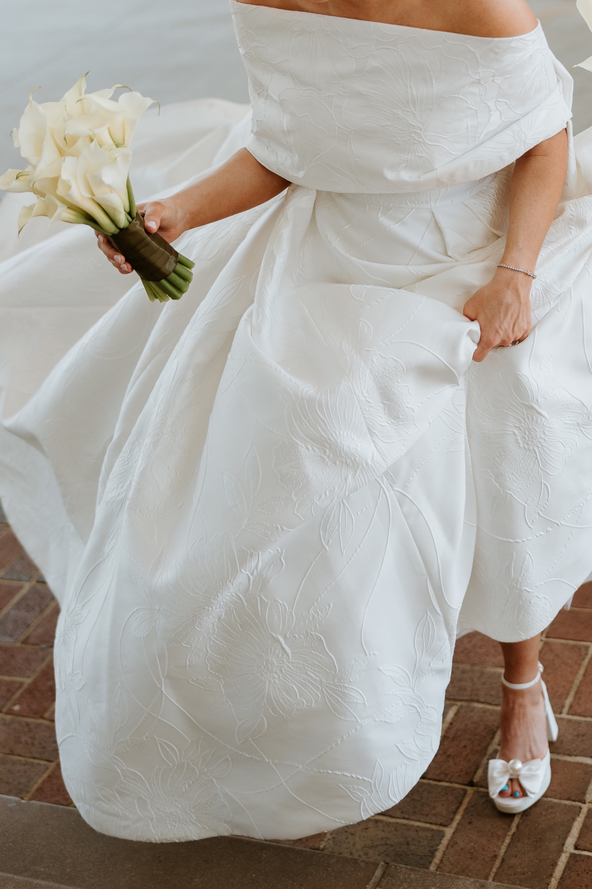 brocade wedding dress