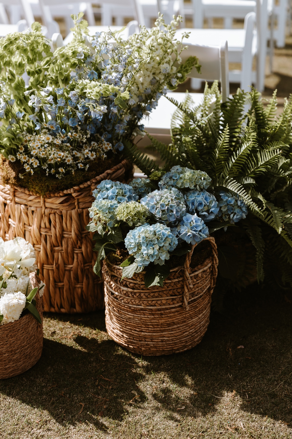 blue market basket florals