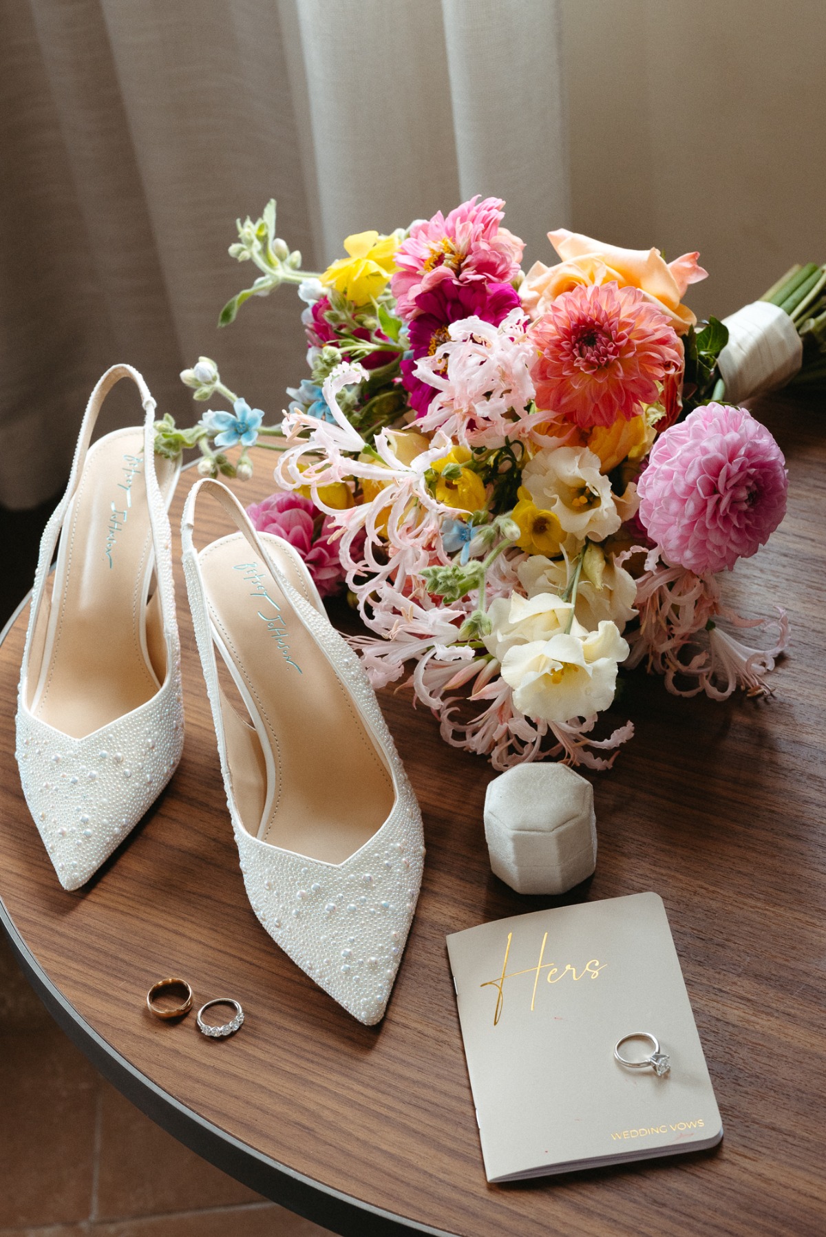 textured wedding shoes