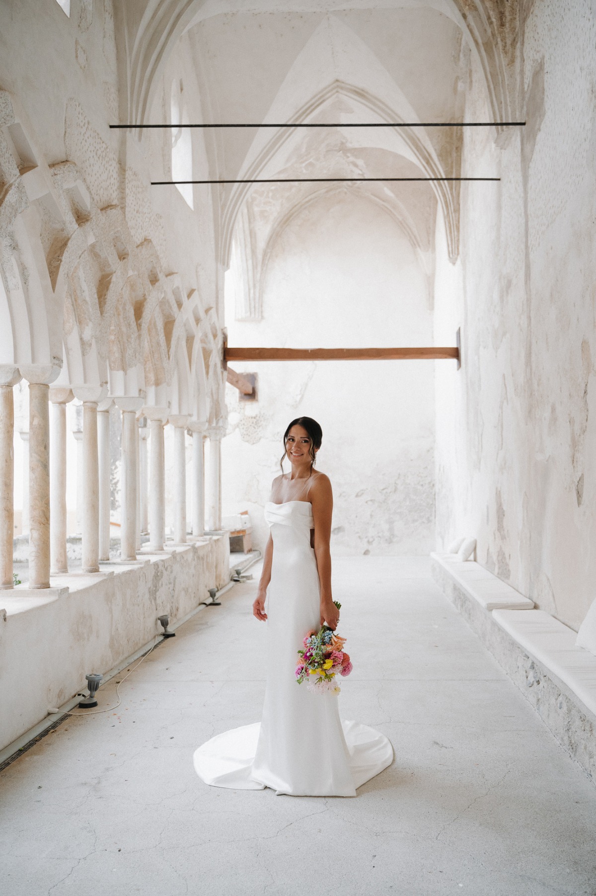 strapless Ines di Santo wedding dress