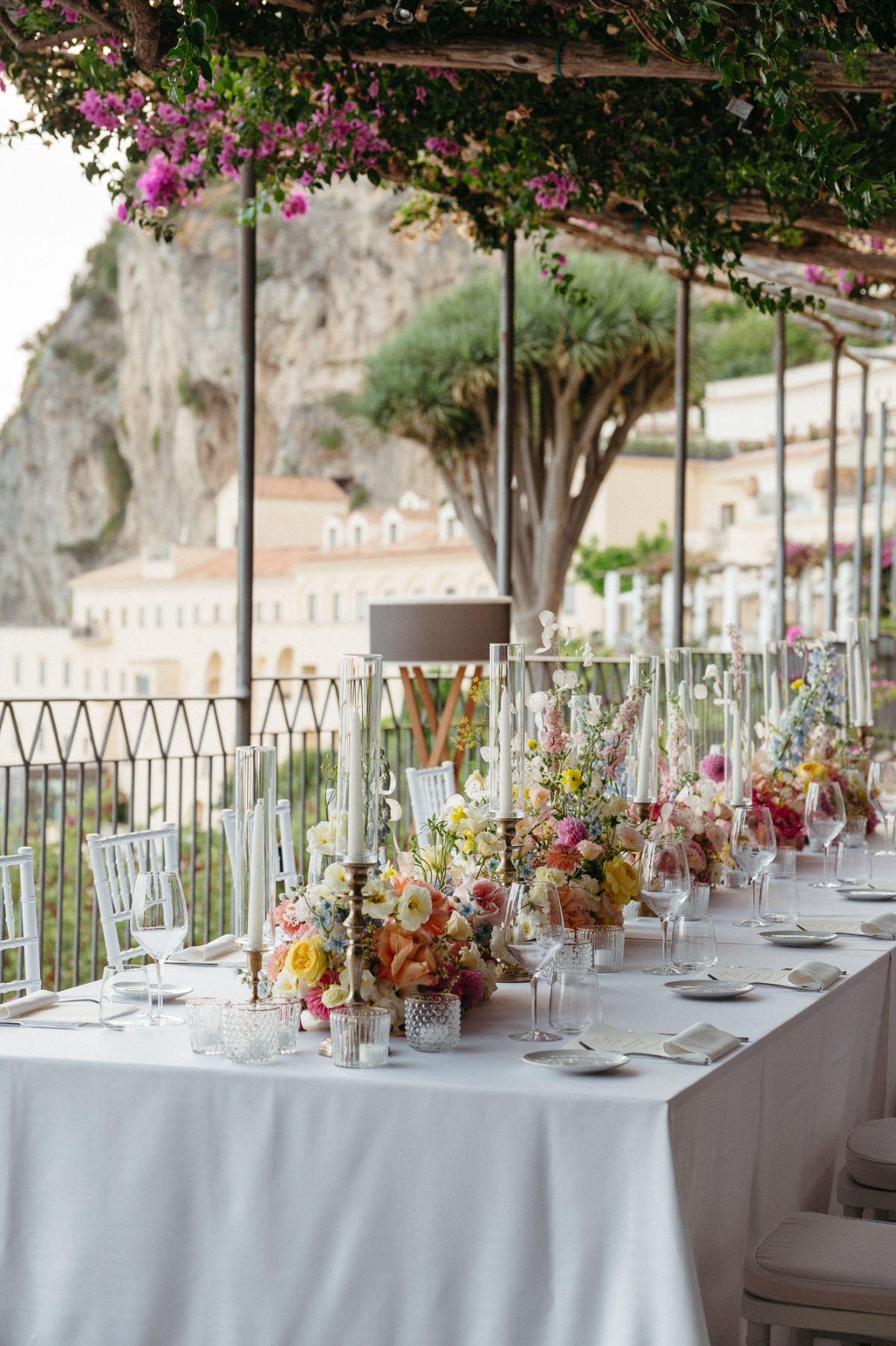 Italian wildflower centerpieces