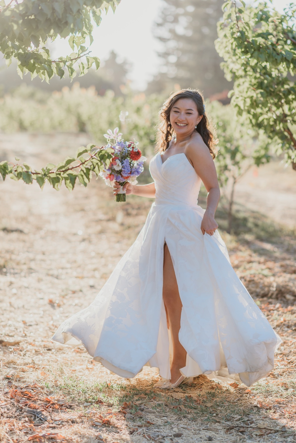 brial portrait in vineyard