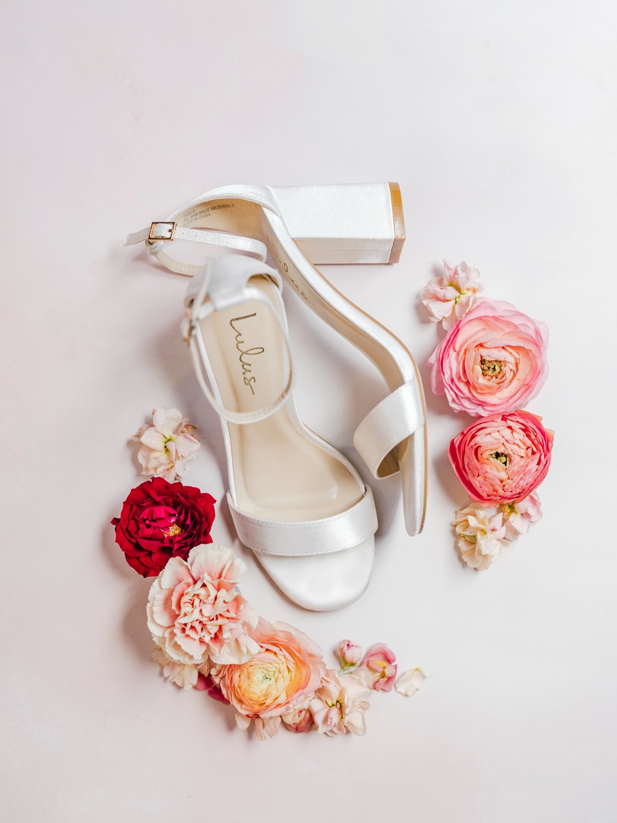 satin bridal sandals by lulus