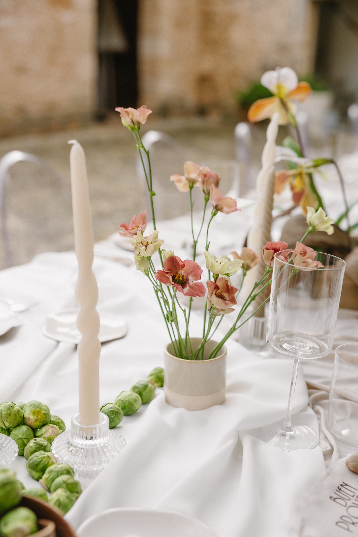 peach, mauve, ivory wedding colors