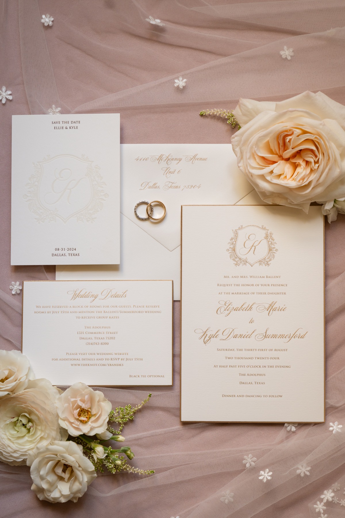 custom monogrammed wedding invitations