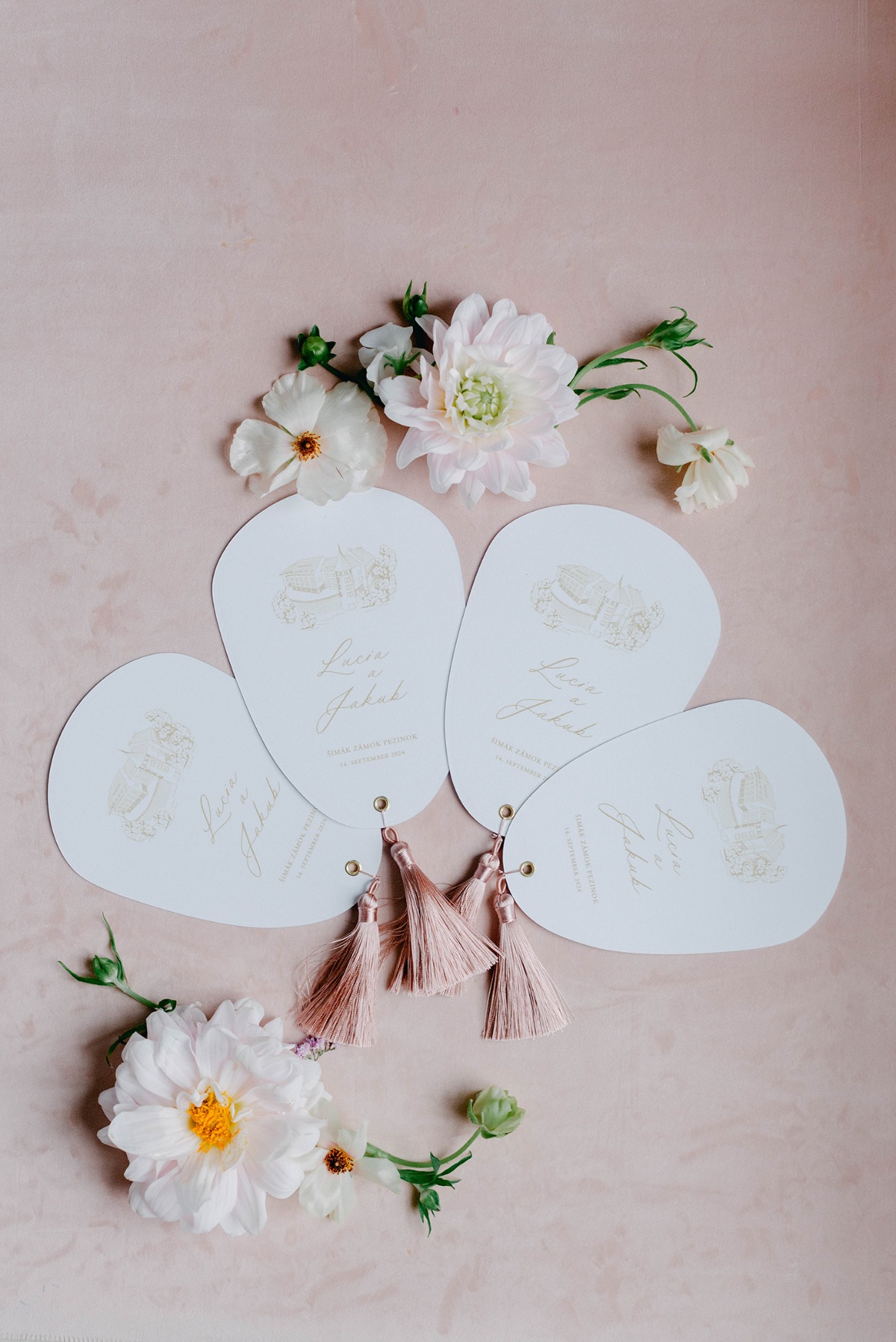 wedding fans with tassels for wedding