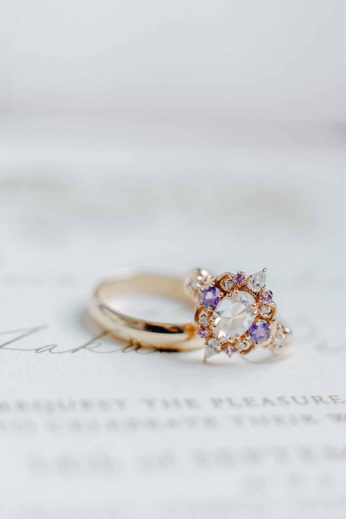 gemstone wedding rings