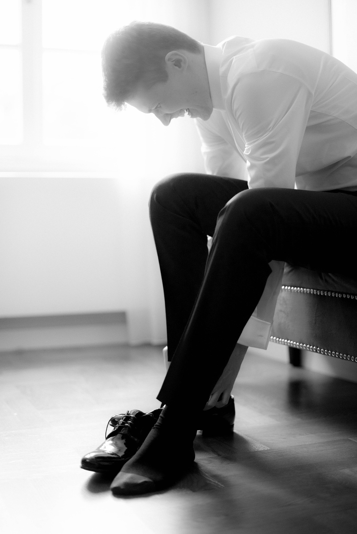 groom getting ready