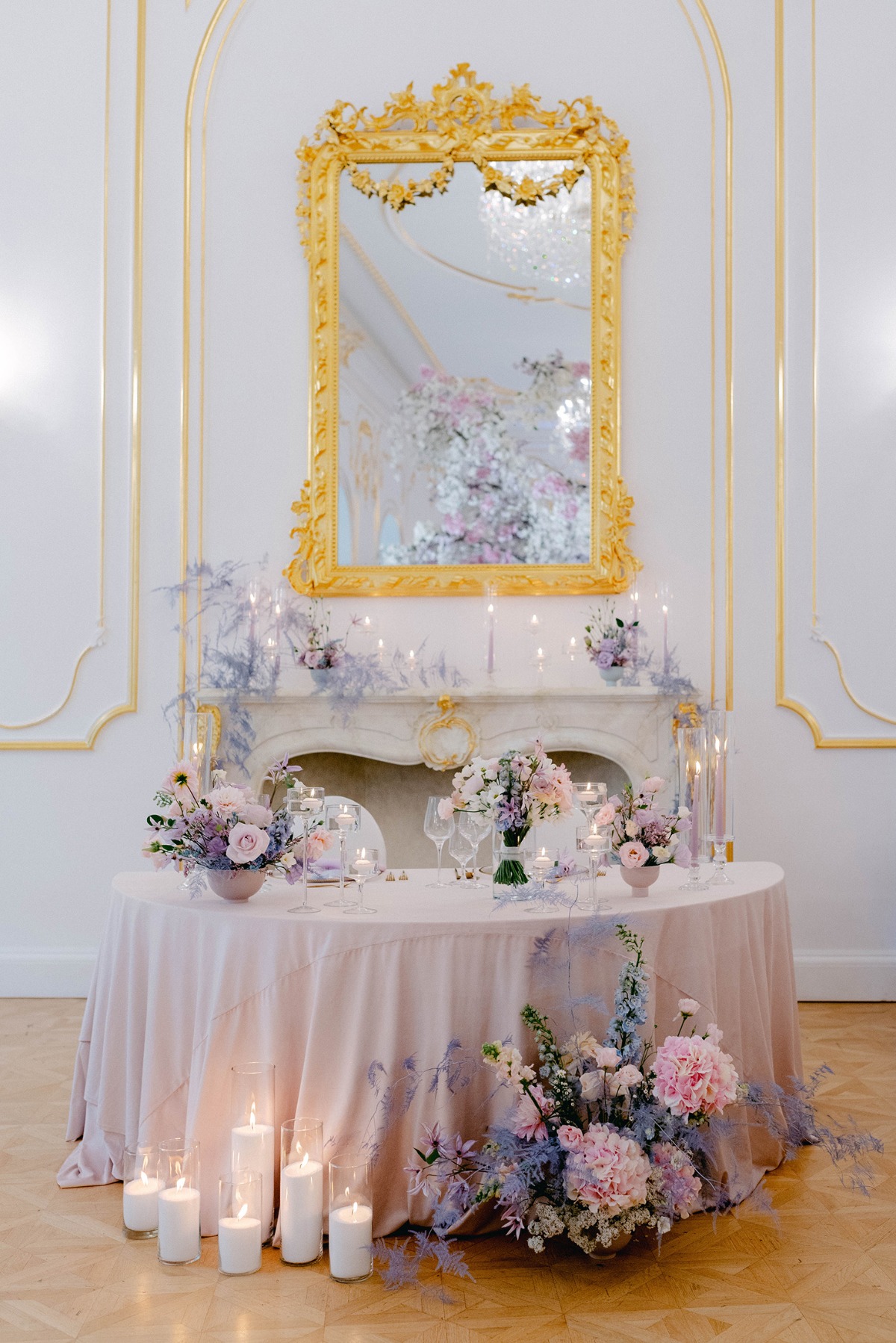 pastel sweetheart table ideas for wedding