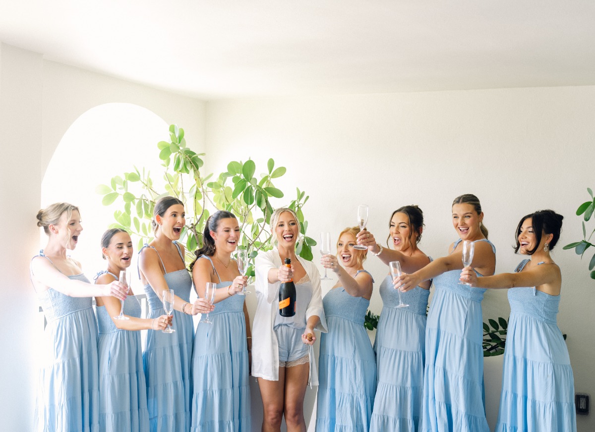 nap dresses for bridesmaids getting ready