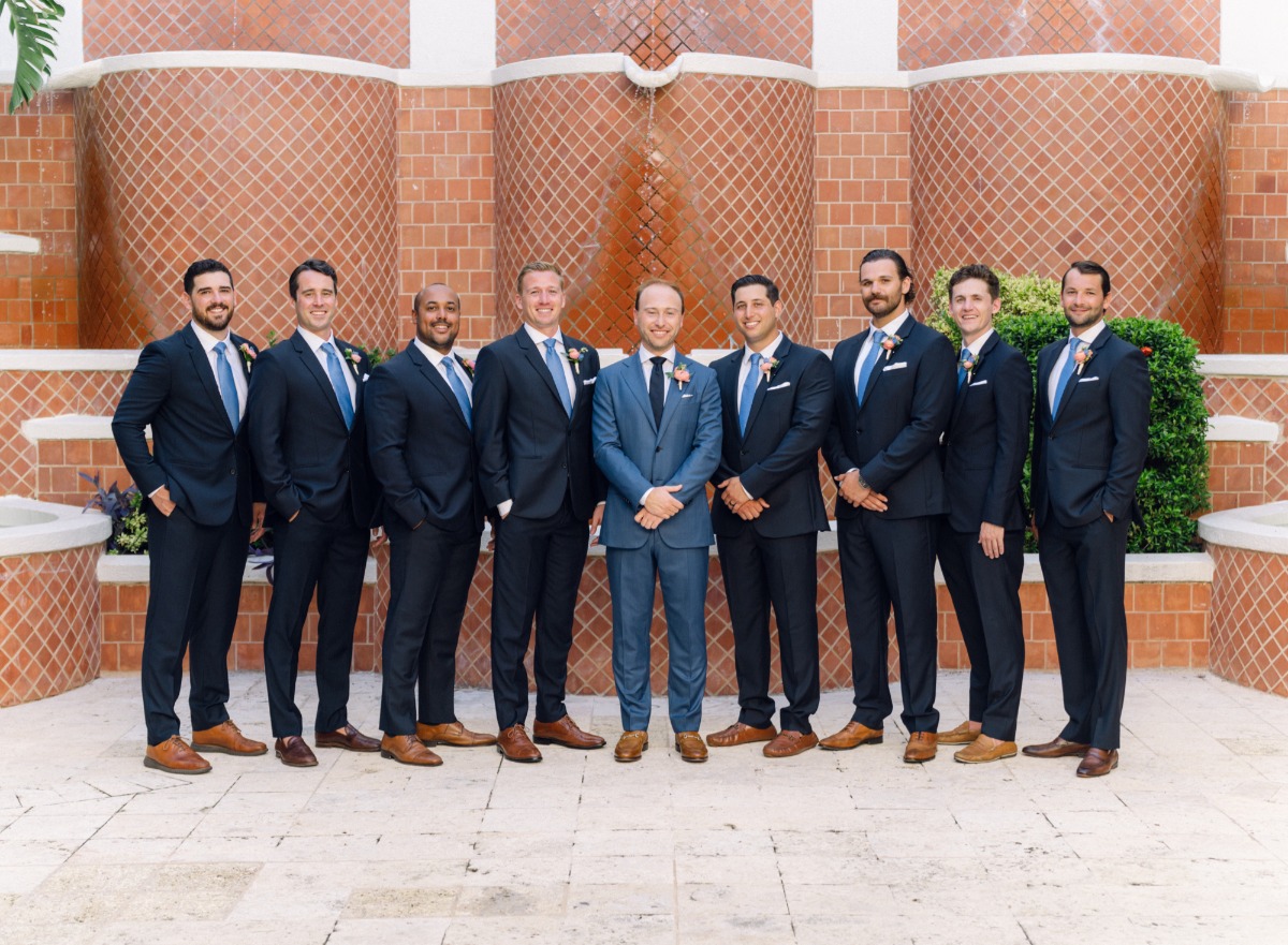 blue and navy groomsmen look