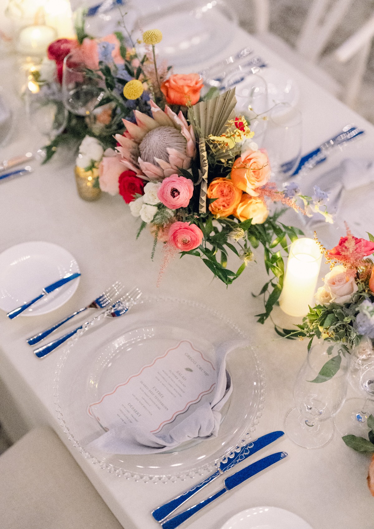 tropical wedding reception centerpieces