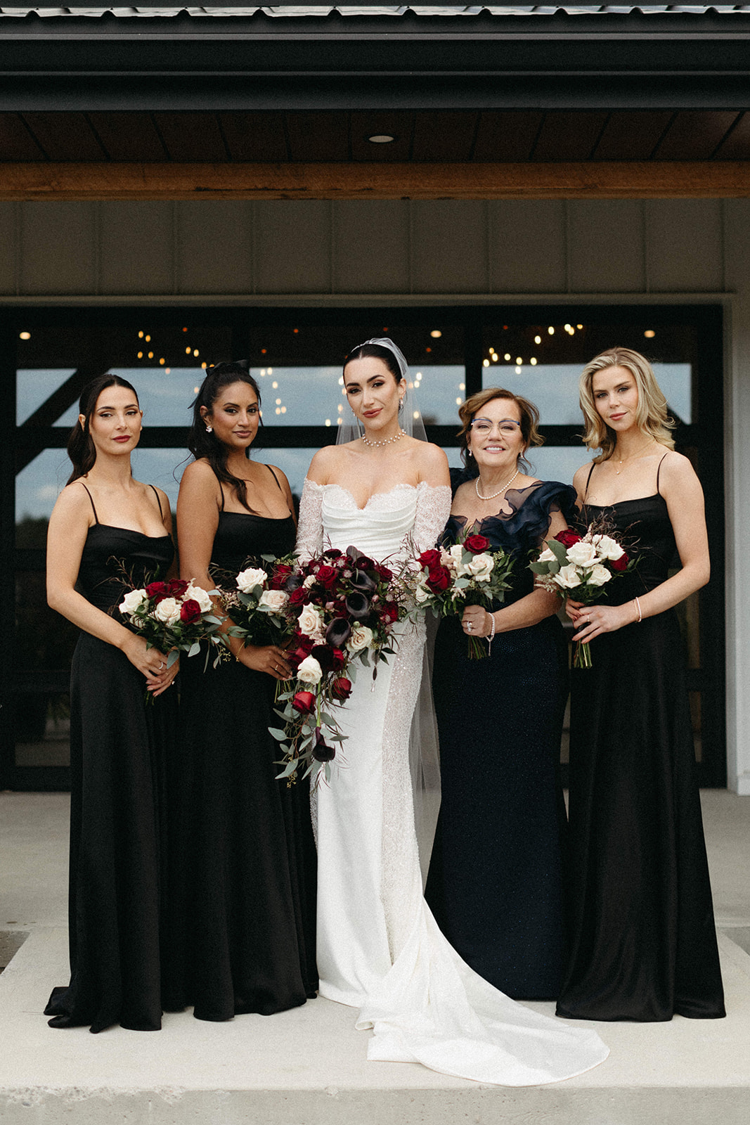 black bridesmaid dresses