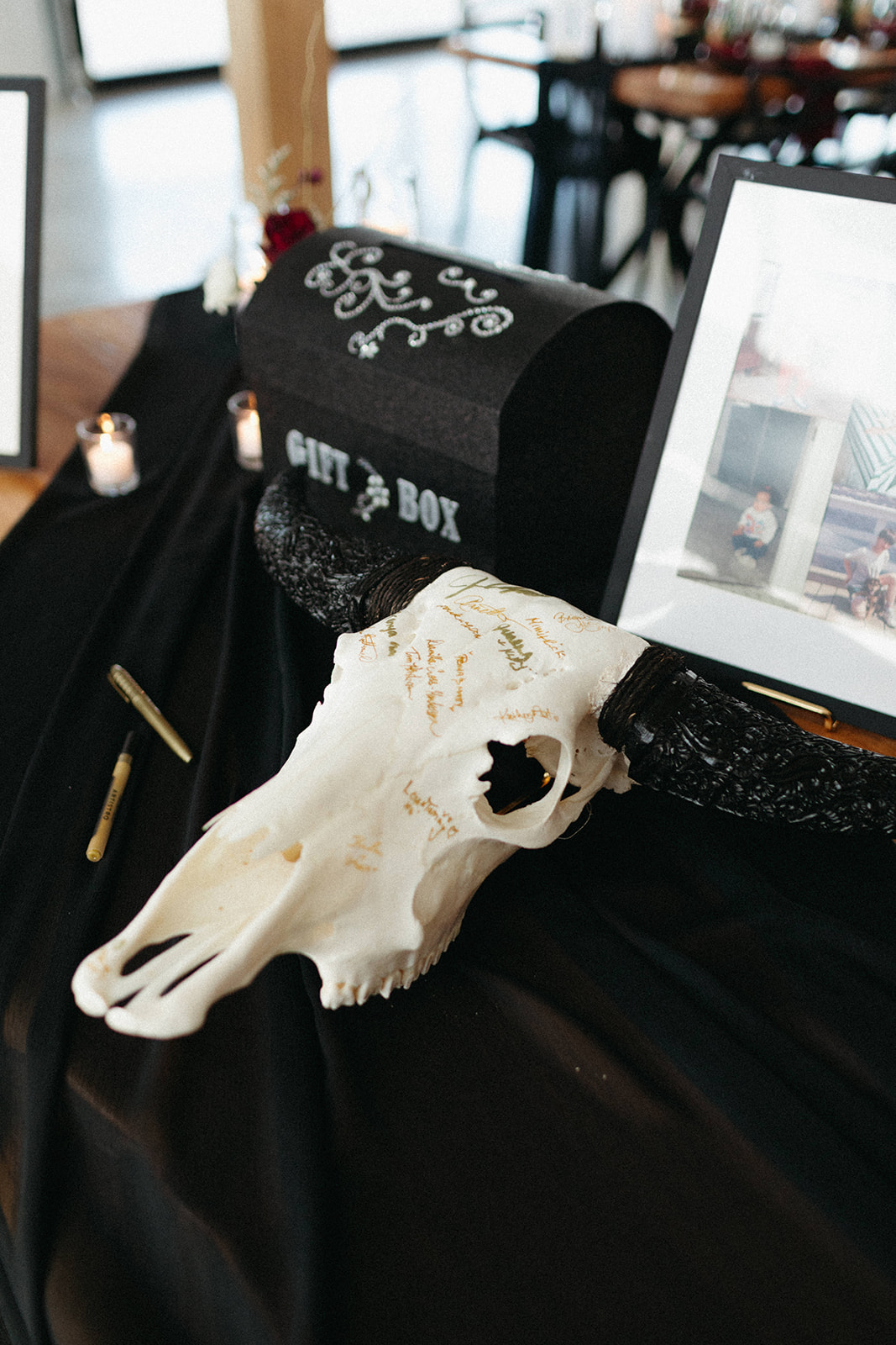 cattle skull guest book