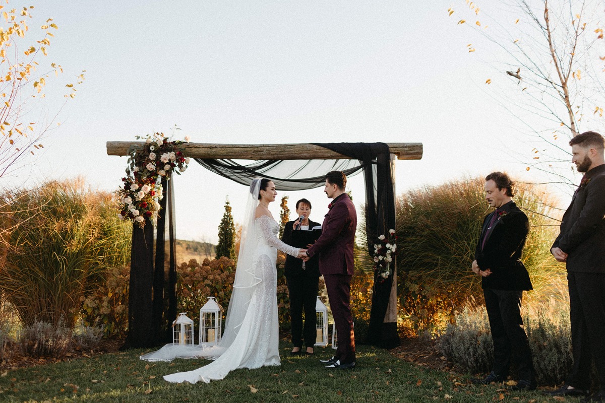 black draping
