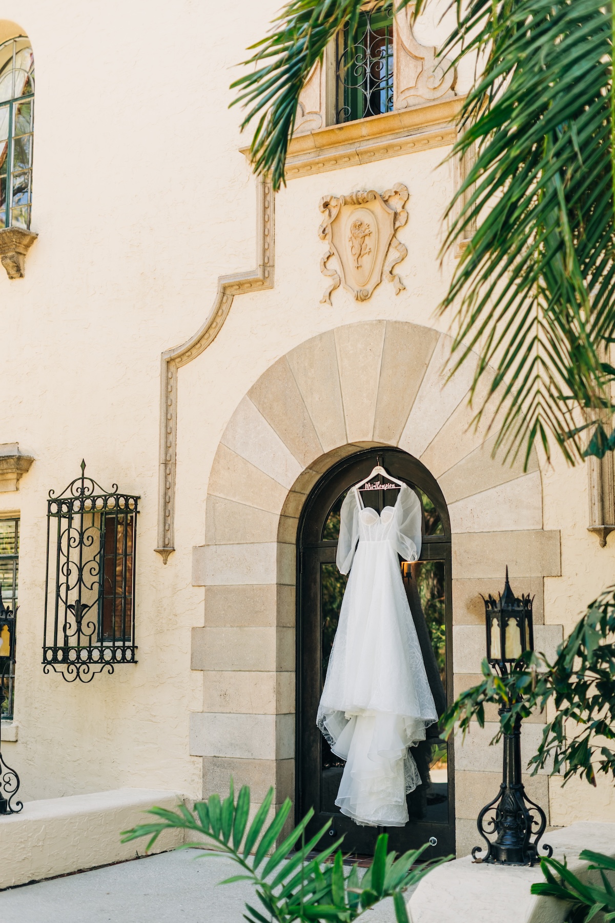 lace and tulle wedding dress