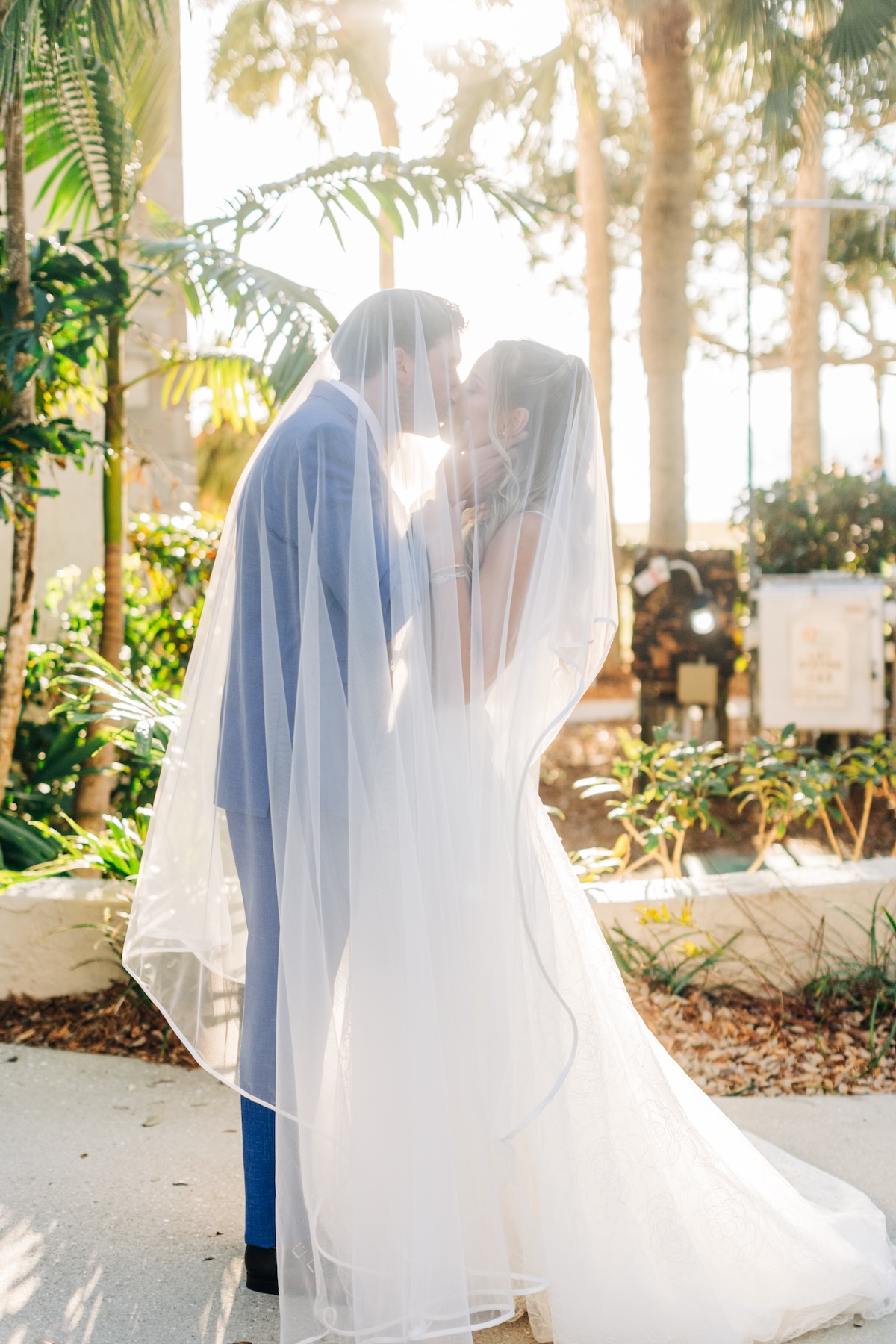wedding portrait under veil