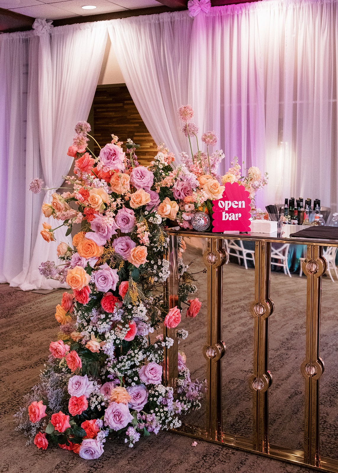 70's inspired wedding bar sign