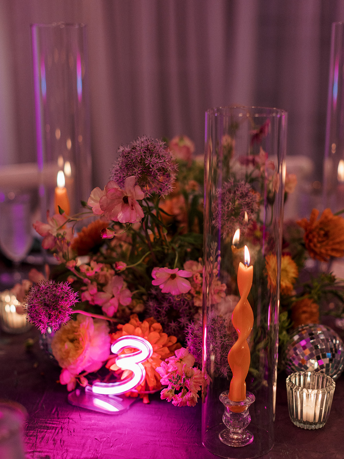 neon table numbers